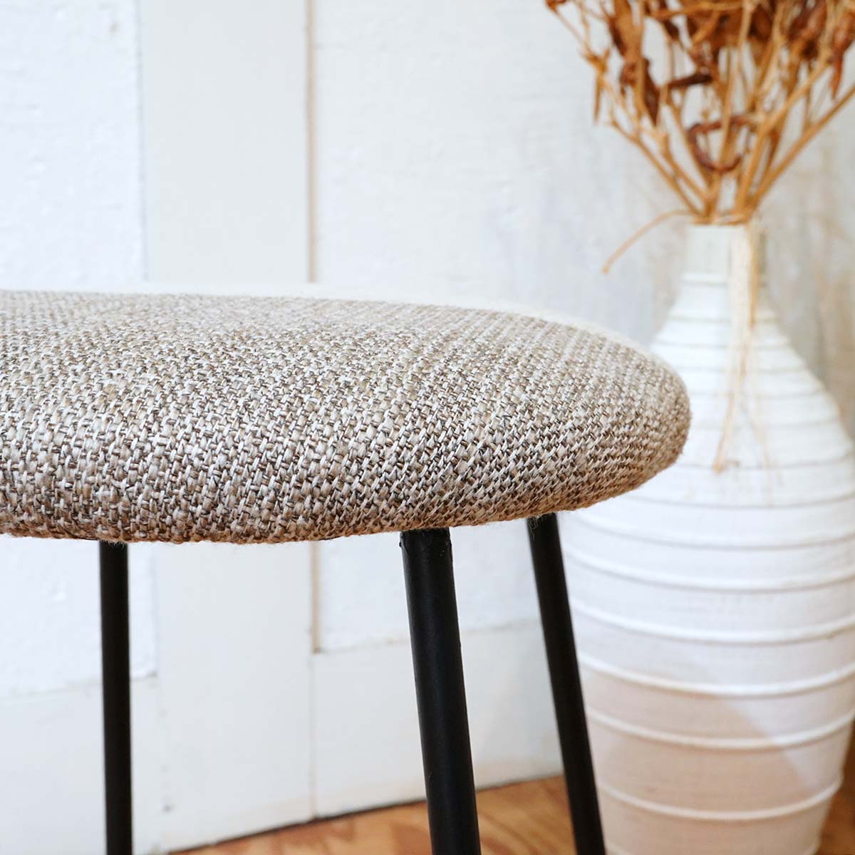 リデザインファニチャー スツール ファブリック アイアン