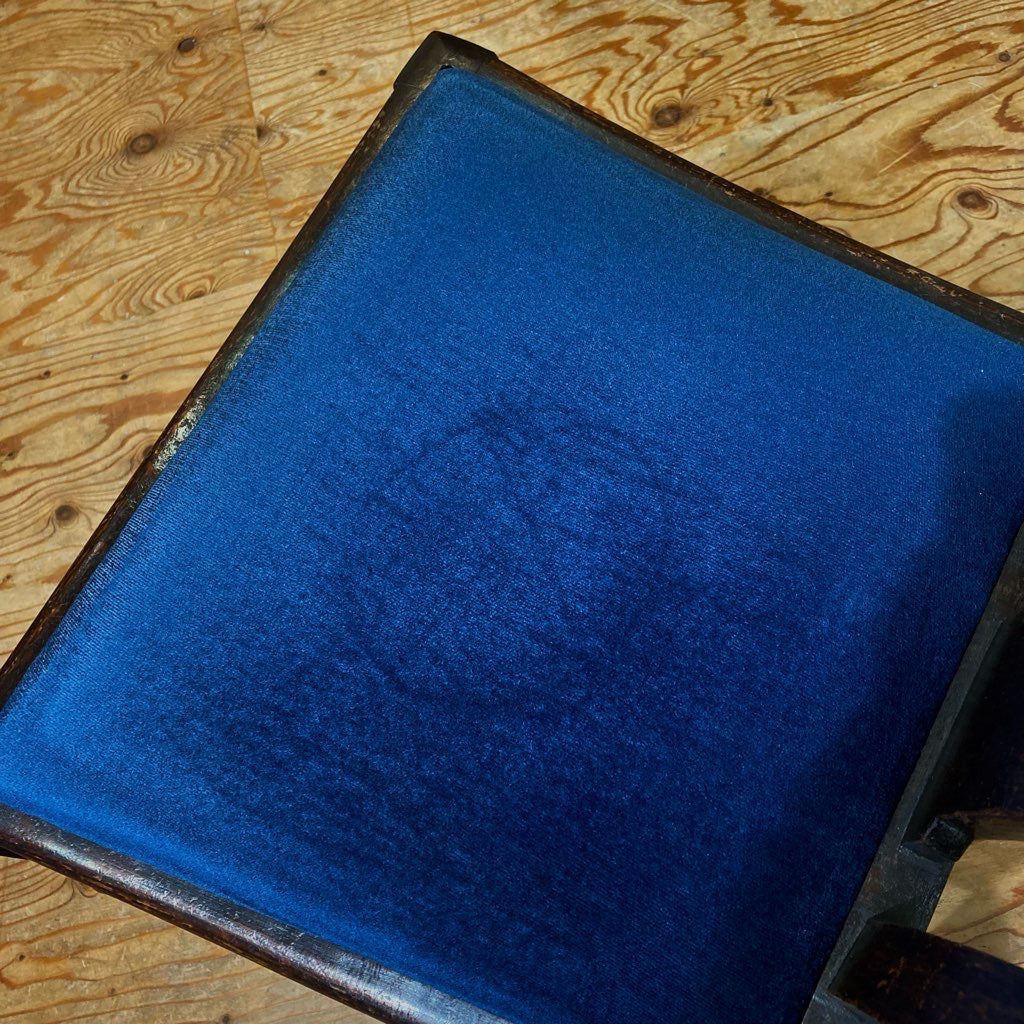 英国アンティーク ダイニングチェア オーク ブルー