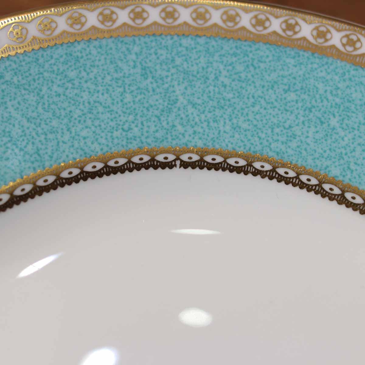 ウェッジウッド / WEDGWOOD ユーランダーパウダー / ULANDER POWDER ターコイズ ブルー プレート 食器 皿 中古