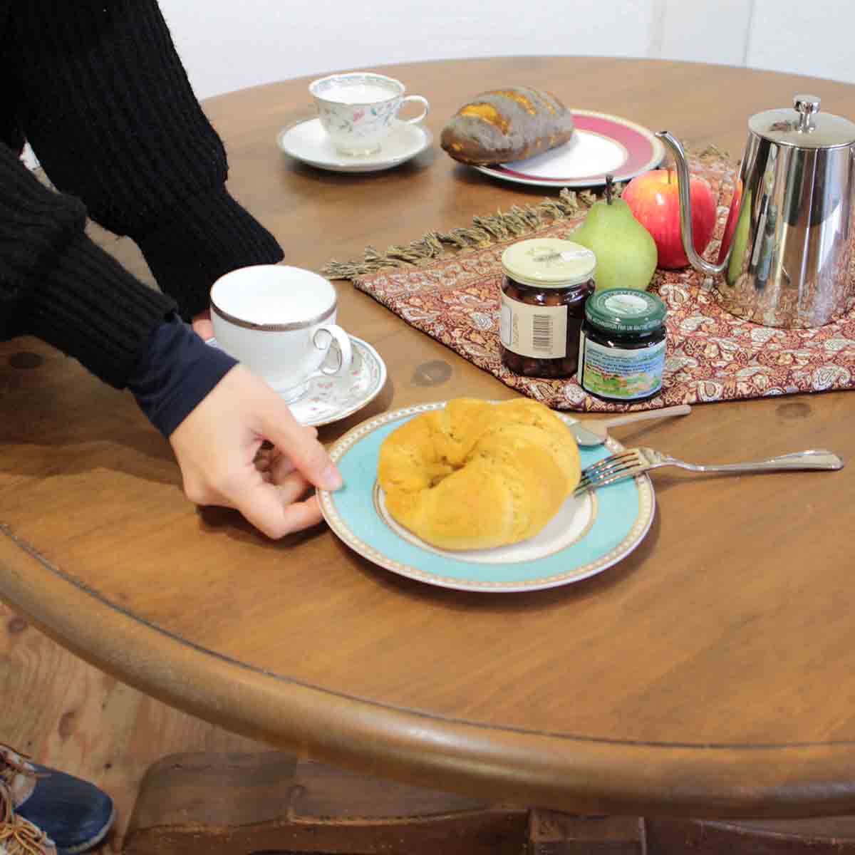 ウェッジウッド / WEDGWOOD ユーランダーパウダー / ULANDER POWDER ターコイズ ブルー プレート 食器 皿 中古