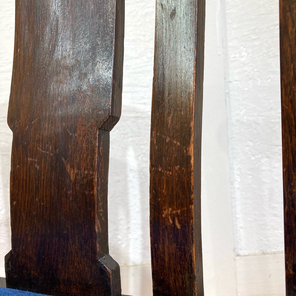 英国アンティーク ダイニングチェア オーク ブルー