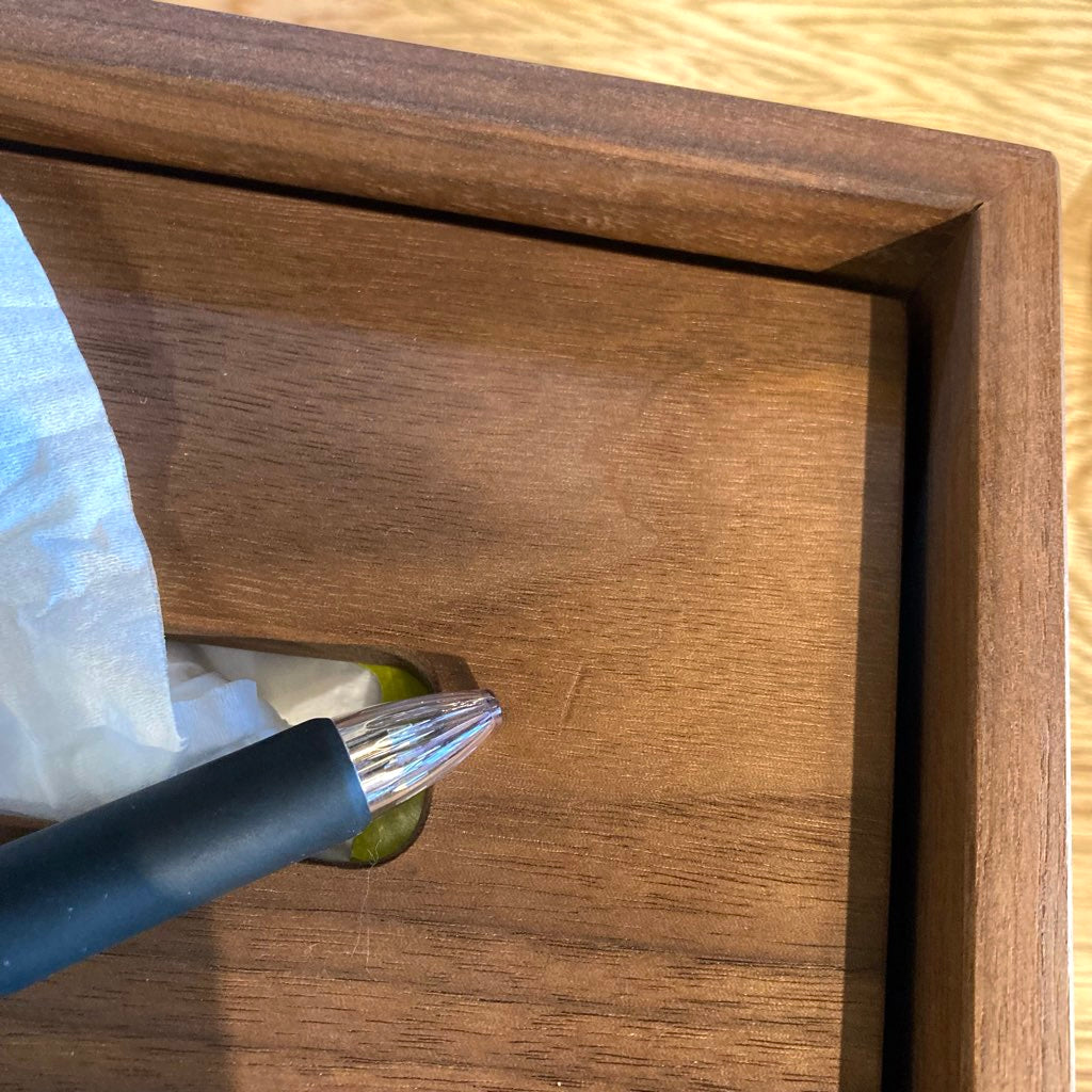 マスターウォール / MASTERWAL ティッシュボックス カバー ロー / TISSUE BOX COVER LOW ウォールナット無垢 中古