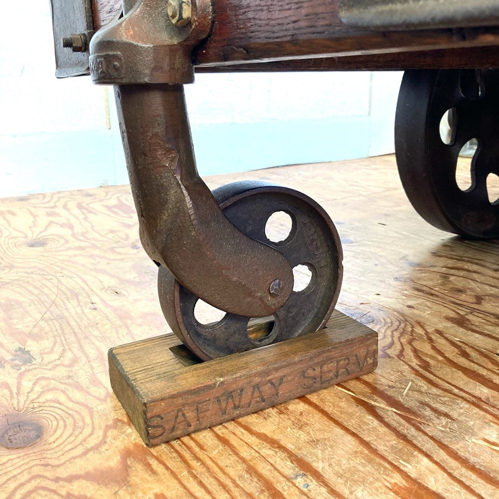 インダストリアル トロリーテーブル リビングテーブル ディスプレイ ヴィンテージ