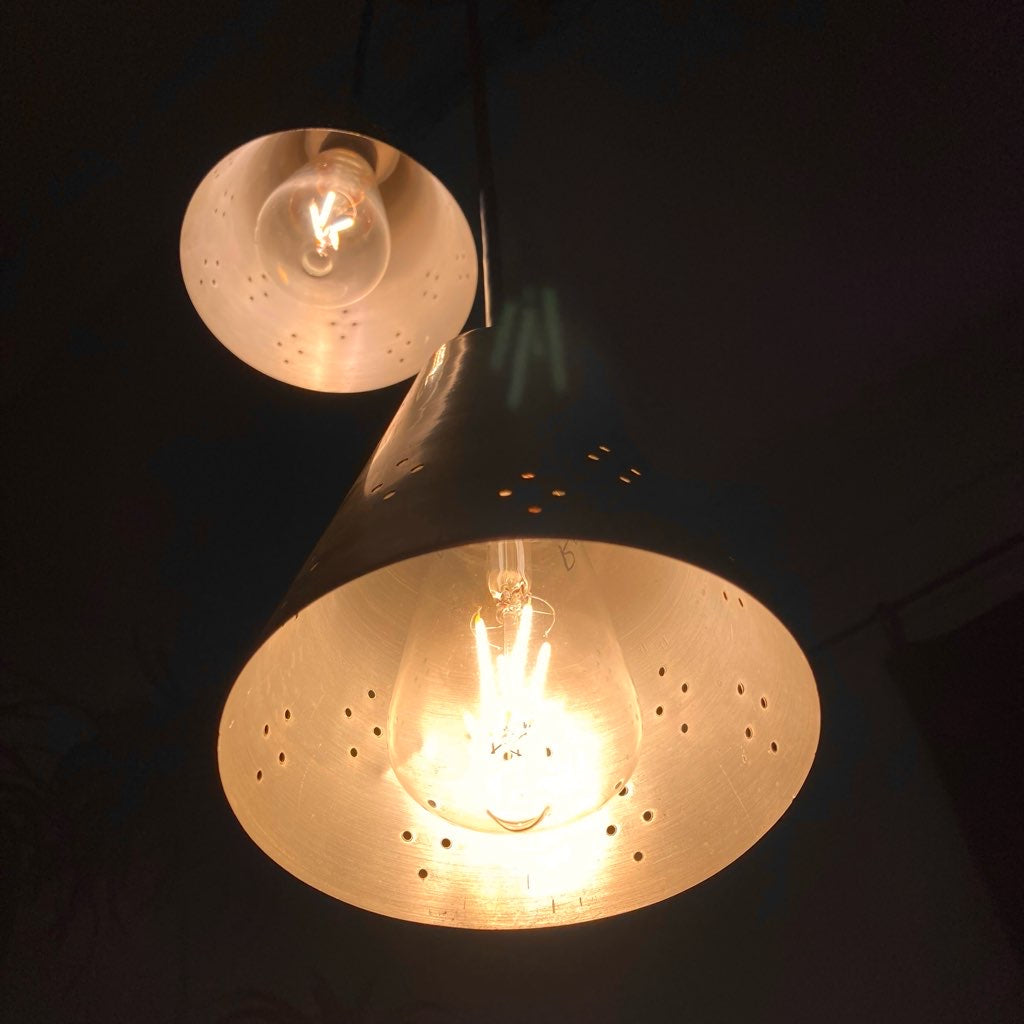 ゴールドシェード 2灯ライト ペンダントライト アメリカンヴィンテージ