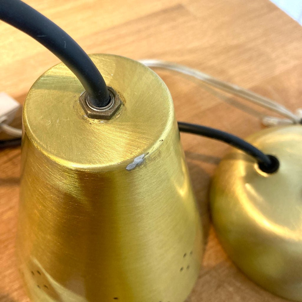 ゴールドシェード 2灯ライト ペンダントライト アメリカンヴィンテージ