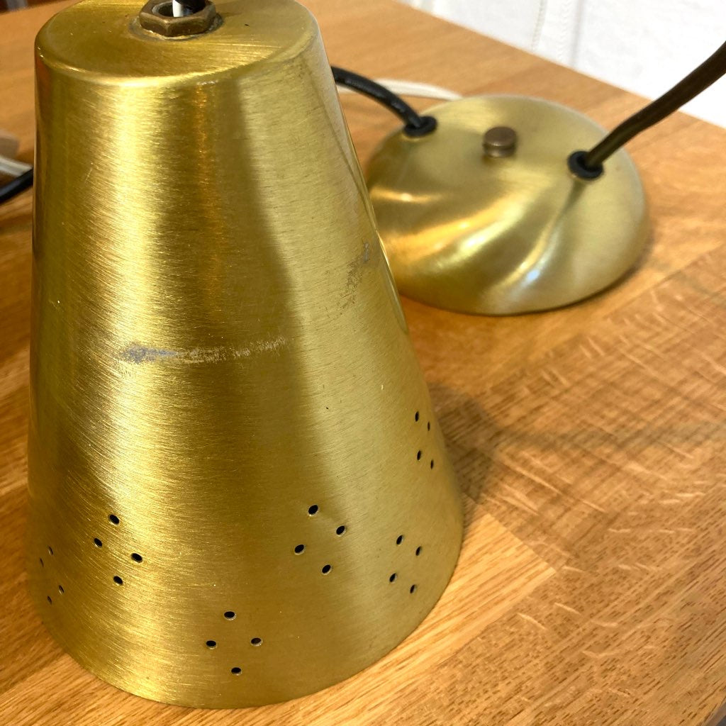 ゴールドシェード 2灯ライト ペンダントライト アメリカンヴィンテージ