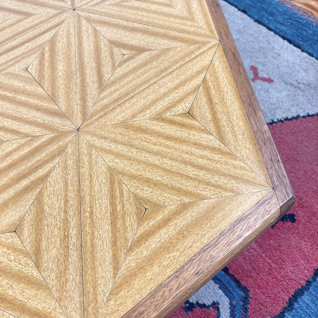 大家猫式商店 ちゃぶ台 寄木 麻の葉模様 中古