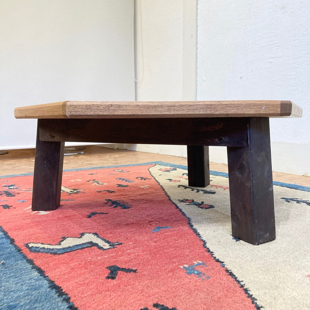 大家猫式商店 ちゃぶ台 寄木 麻の葉模様 中古