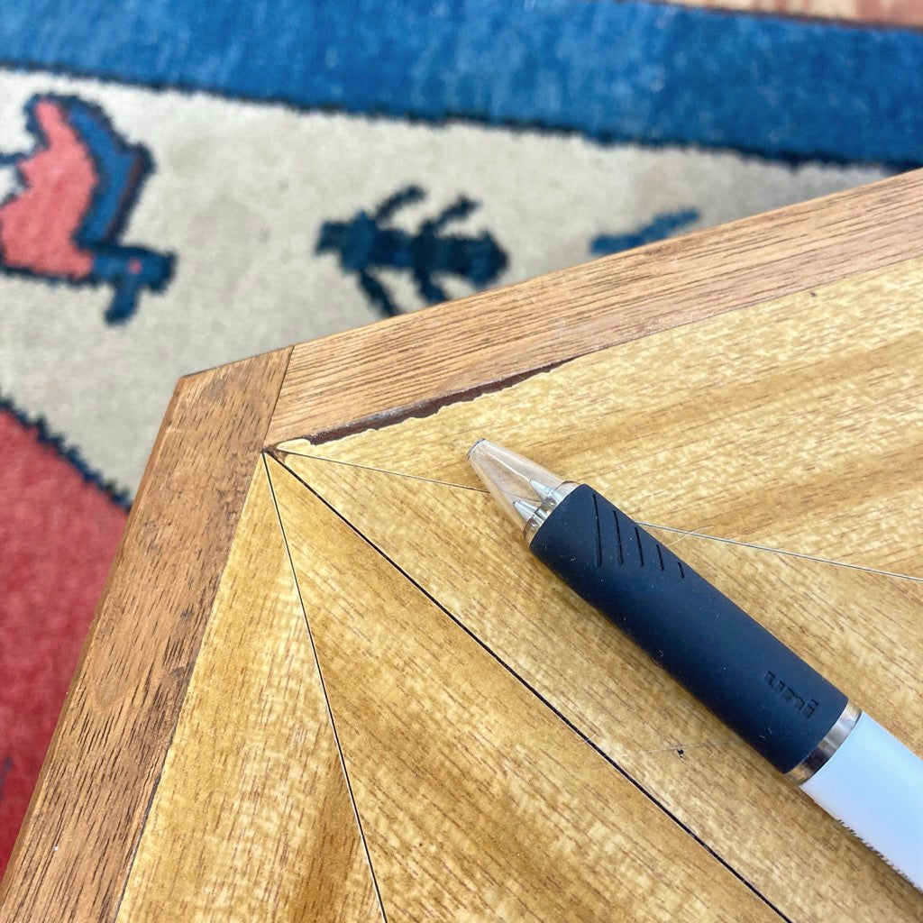 大家猫式商店 ちゃぶ台 寄木 麻の葉模様 中古