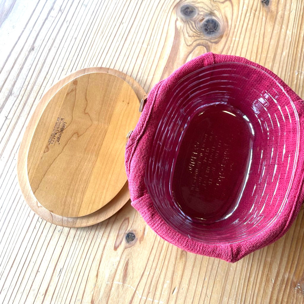 ロンガバーガー / Longaberger バスケット 小 カントリー 蓋つきかご 中古