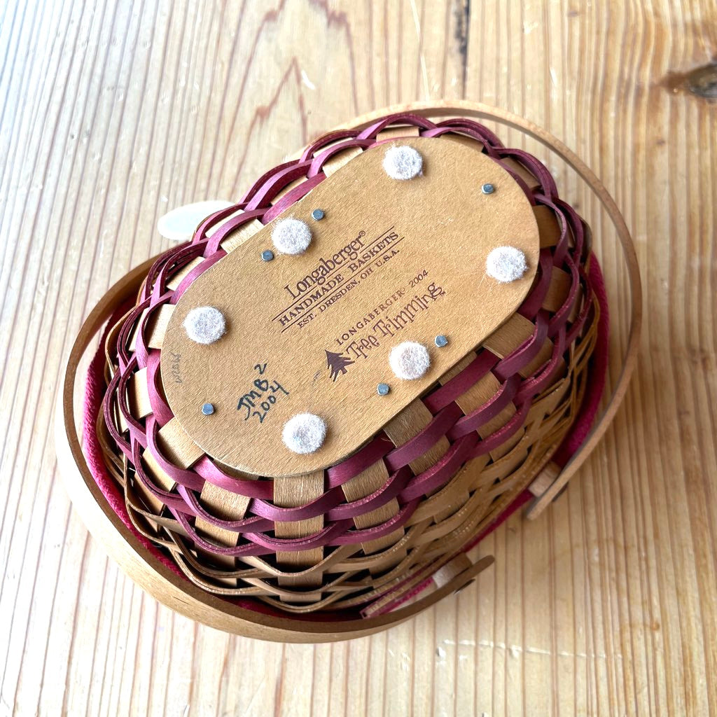 ロンガバーガー / Longaberger バスケット 小 カントリー 蓋つきかご 中古