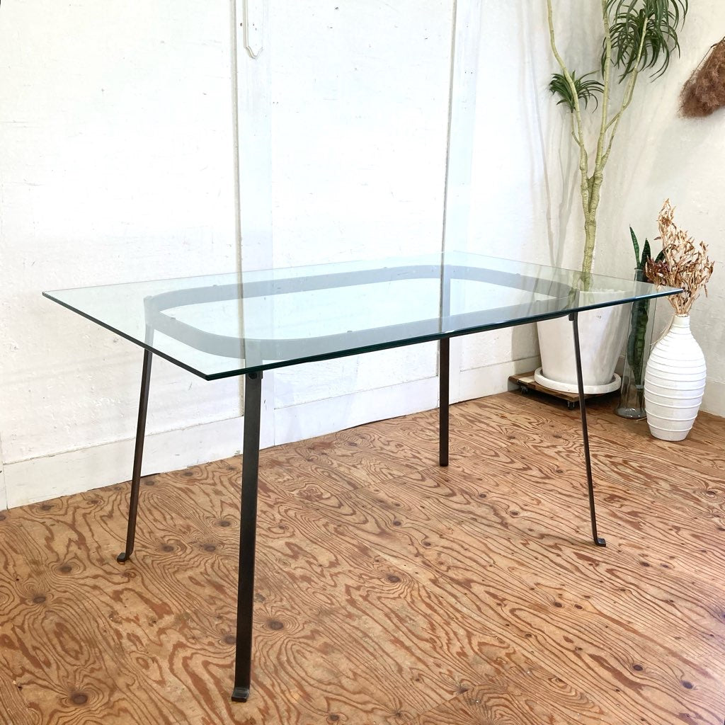 無印良品 / muji ガラス天板 ダイニングテーブル エンツォ・マーリ 希少 中古