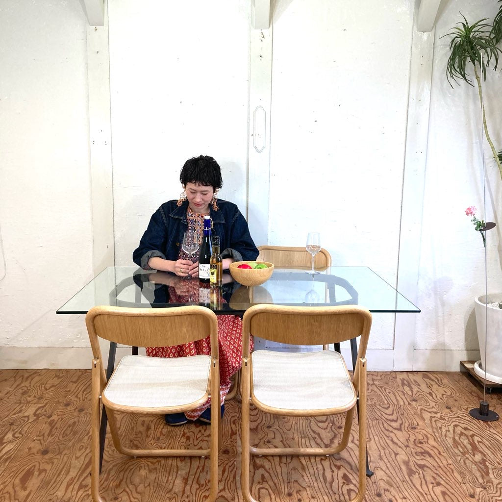 無印良品 / muji ガラス天板 ダイニングテーブル エンツォ・マーリ 希少 中古