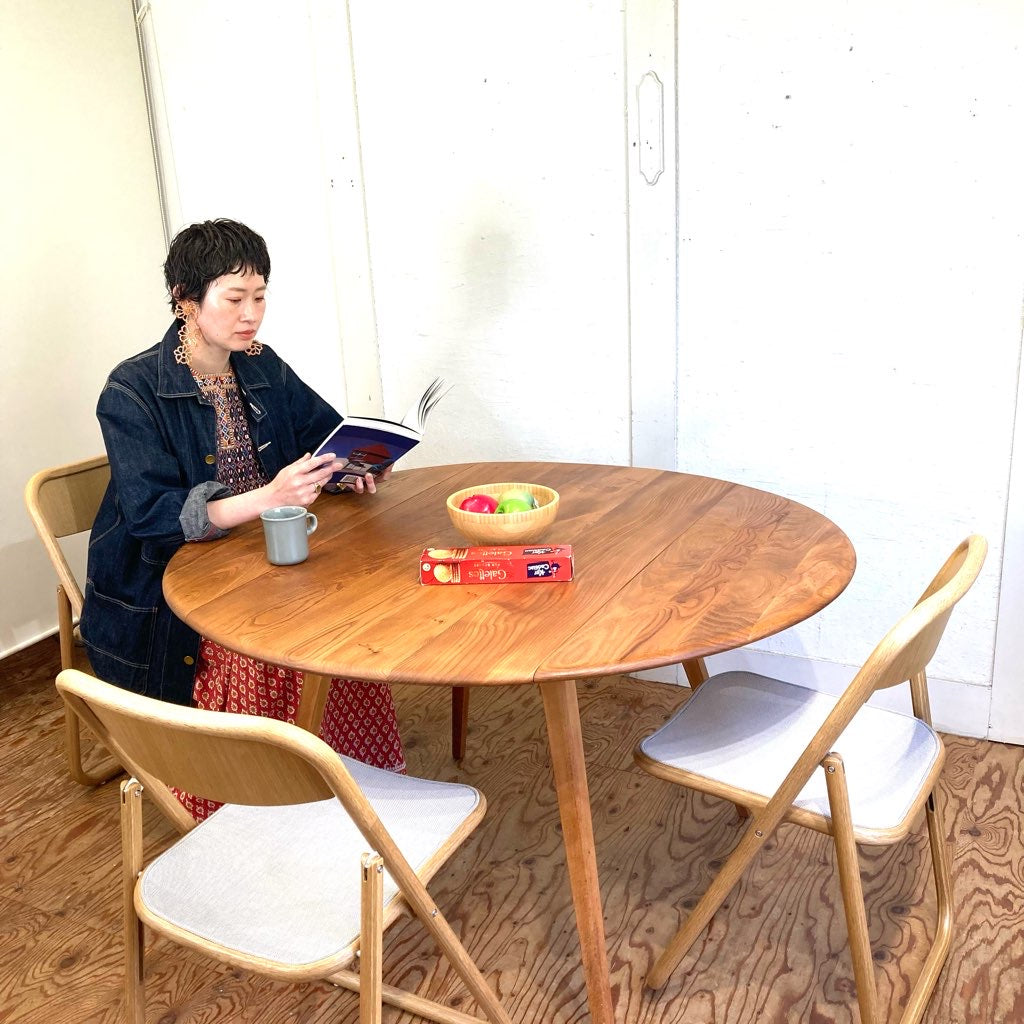 アーコール / ERCOL ドロップリーフ 伸長式 ダイニングテーブル バタフライテーブル 折りたたみ式 ラウンドテーブル 英国 ヴィンテージ