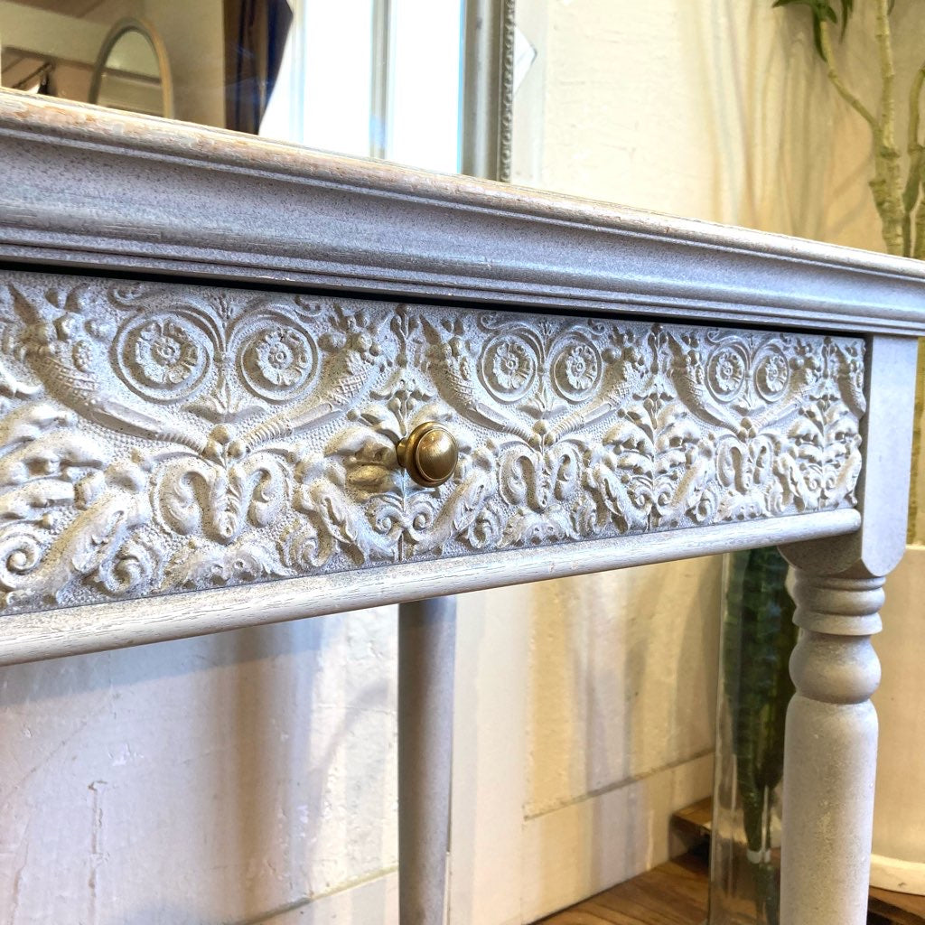 シャビーシック ミラー ドレッサー 手鏡付き 美容院 店舗什器 中古