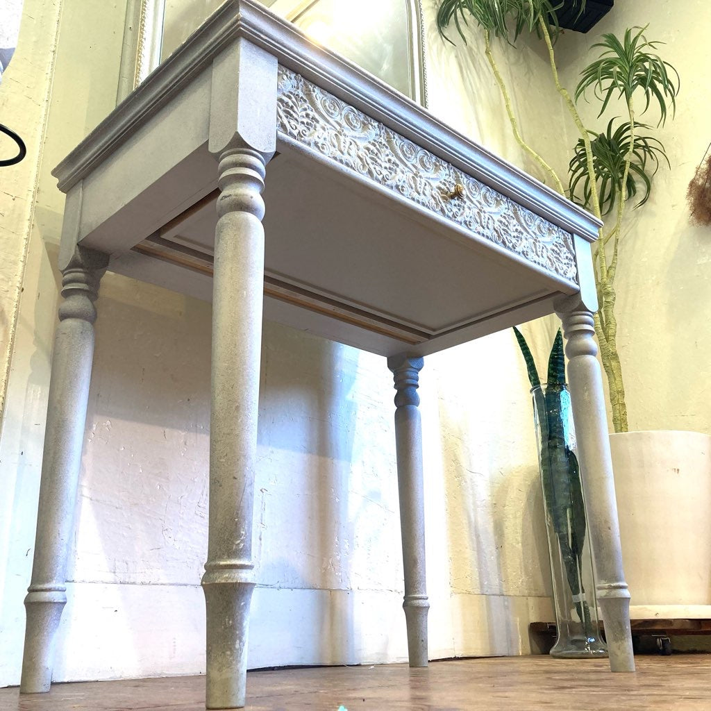 シャビーシック ミラー ドレッサー 手鏡付き 美容院 店舗什器 中古