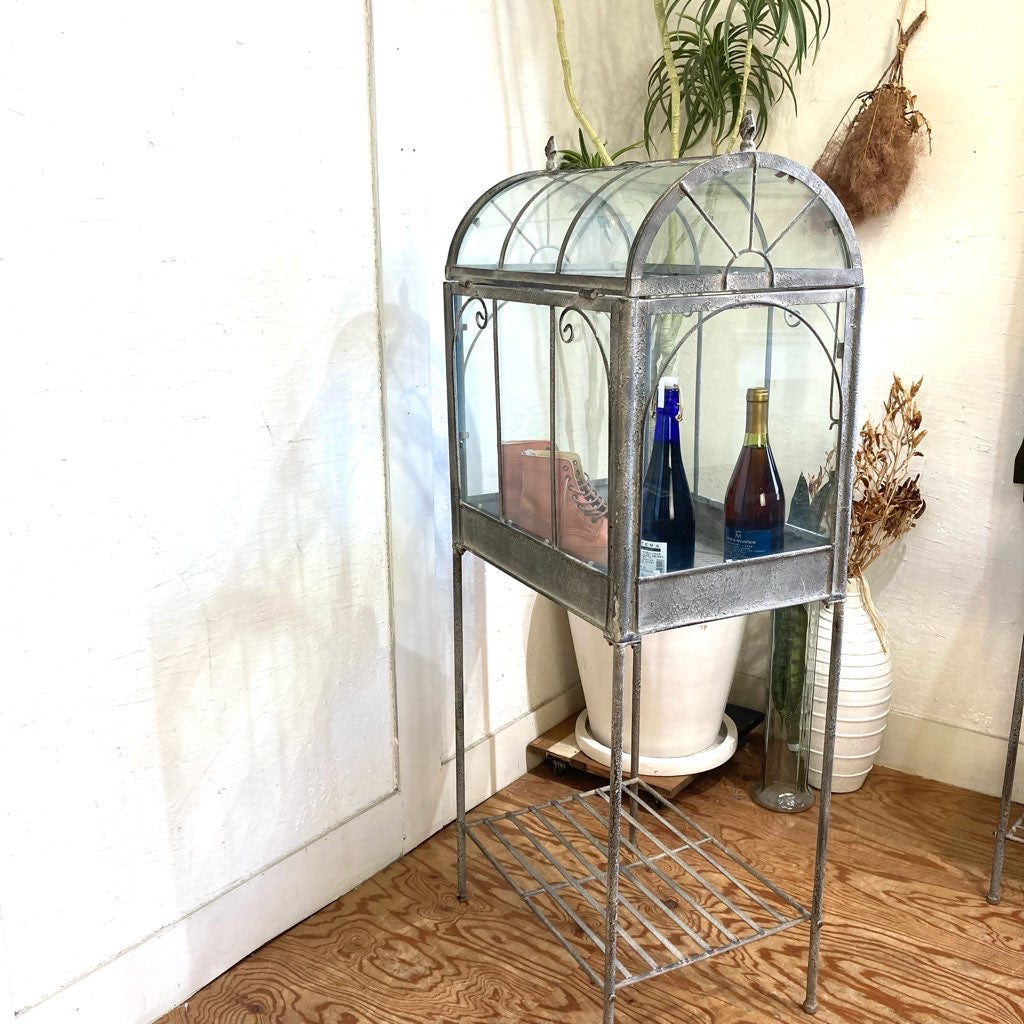 アンティーク調 ガラスショーケース 【大】 什器 ディスプレイ 中古