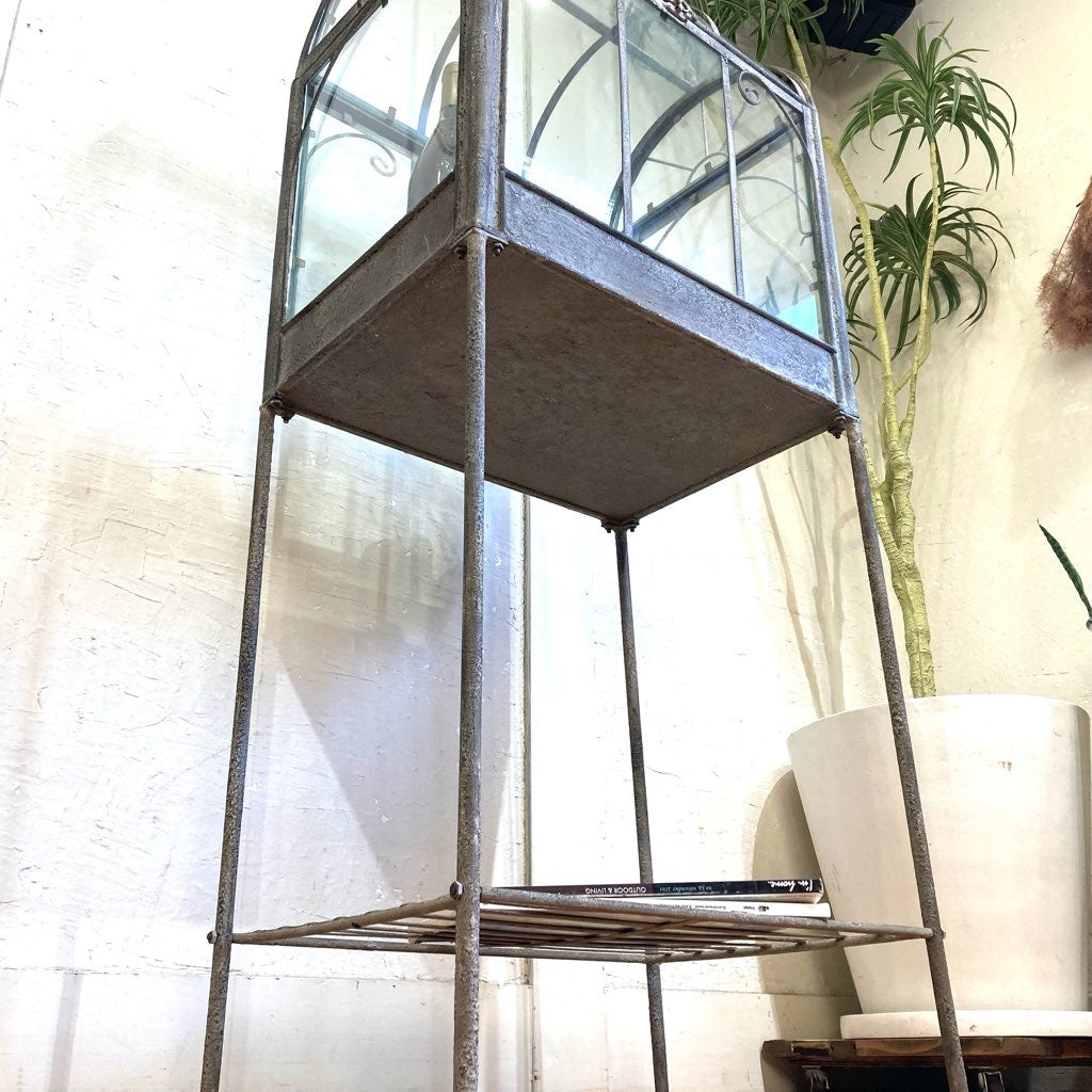 アンティーク調 ガラスショーケース 【大】 什器 ディスプレイ 中古