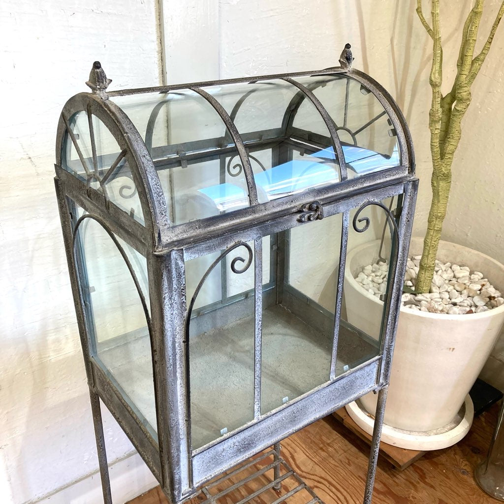 アンティーク調ガラスショーケース 【小】  什器 ディスプレイ 中古