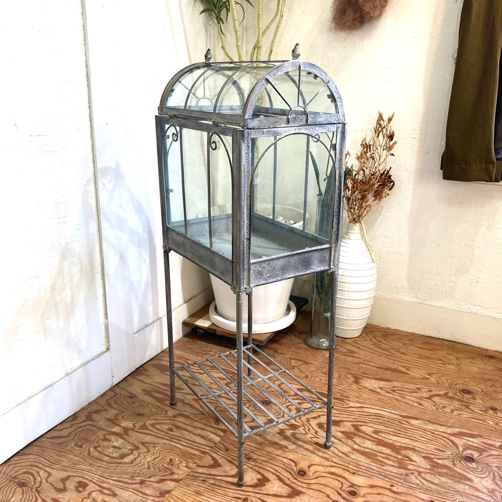 アンティーク調ガラスショーケース 【小】  什器 ディスプレイ 中古