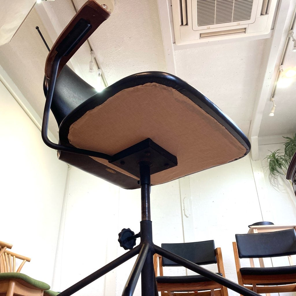 天童木工 / Tendo アームチェア 【2】 チーク 剣持勇 合皮 ジャパンヴィンテージ