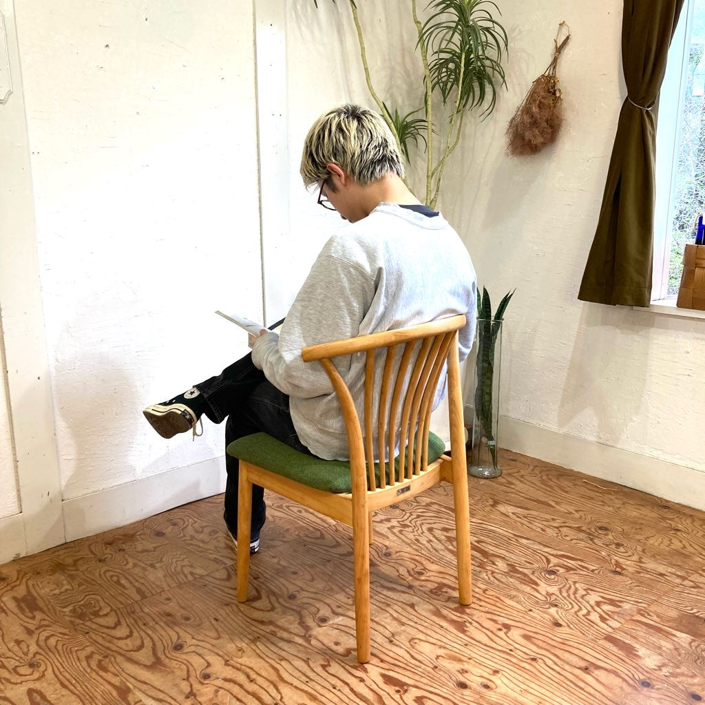 鳥取家具工業 スポークチェア グリーン ヴィンテージ 吉田璋也