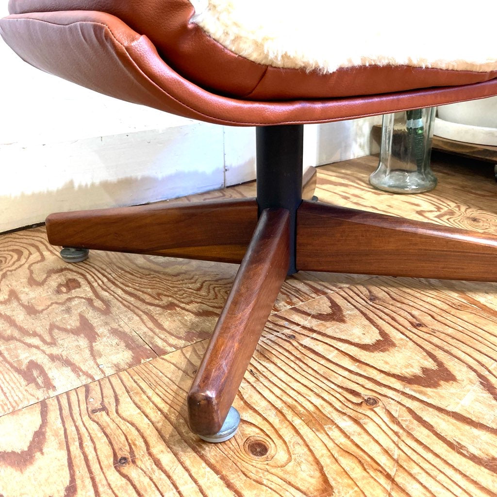 ローズウッドベース オットマン スツール【2】ホワイト ジャパンヴィンテージ