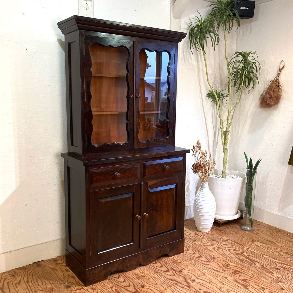 松本民芸家具 58型食器棚 カップボード リビングボード 本棚 中古