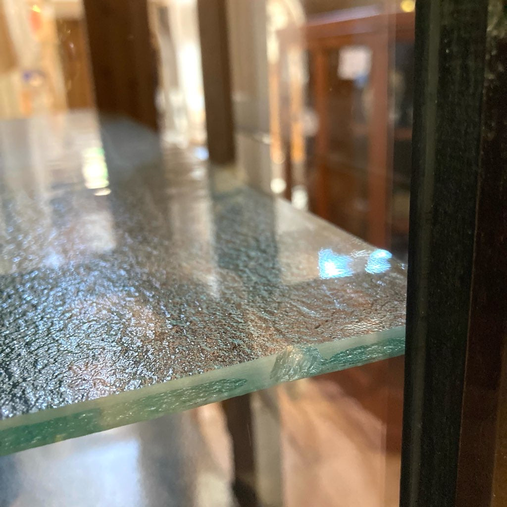 黒ペイントの古い医療棚 ケビント 飾り棚 レトロ アンティーク