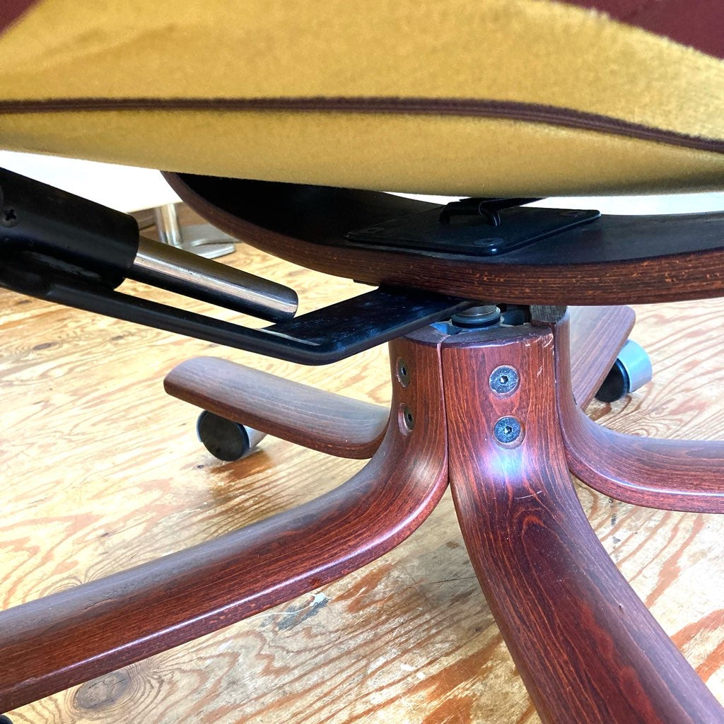 リクライニングチェア キャスター付き 北欧風 パープル ヴィンテージ