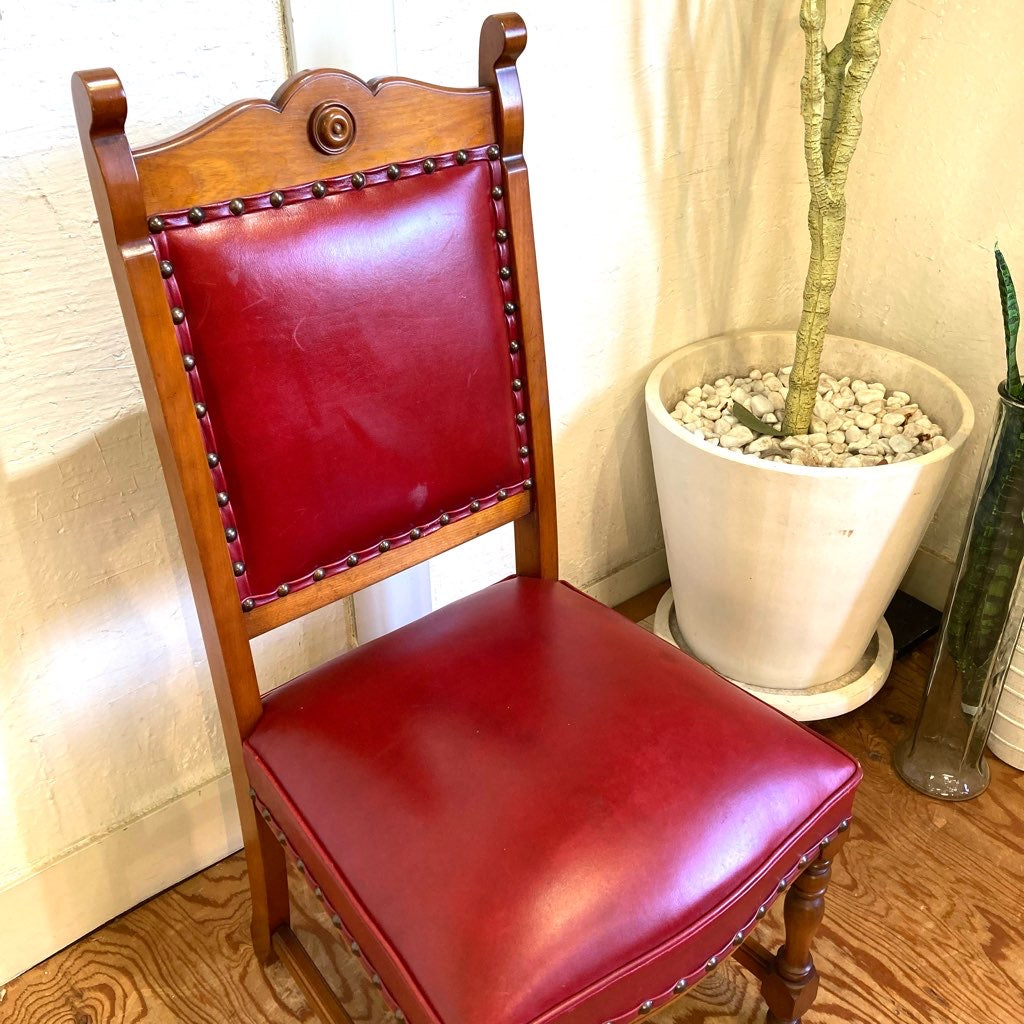 横浜ダニエル ミッシェルサイドチェア ダイニングチェア 本革 A-504 中古