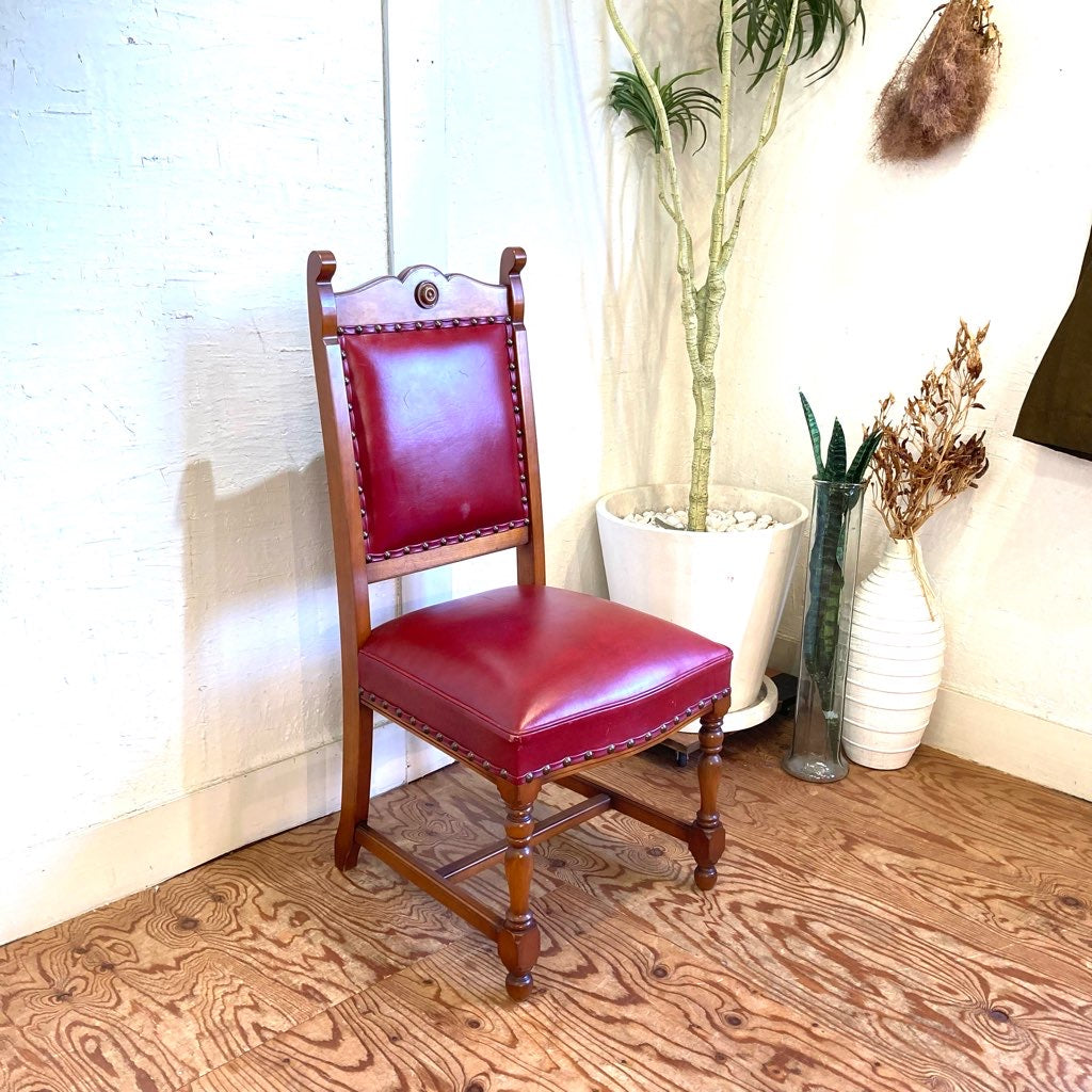 横浜ダニエル ミッシェルサイドチェア ダイニングチェア 本革 A-504 中古