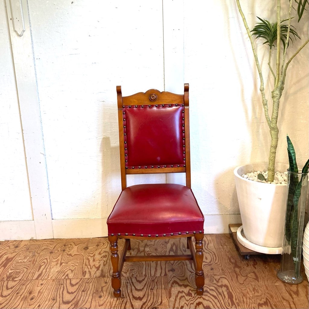 横浜ダニエル ミッシェルサイドチェア ダイニングチェア 本革 A-504 中古