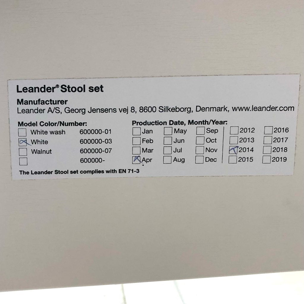 リエンダー / Leander キッズ スツール チェア ホワイト 中古