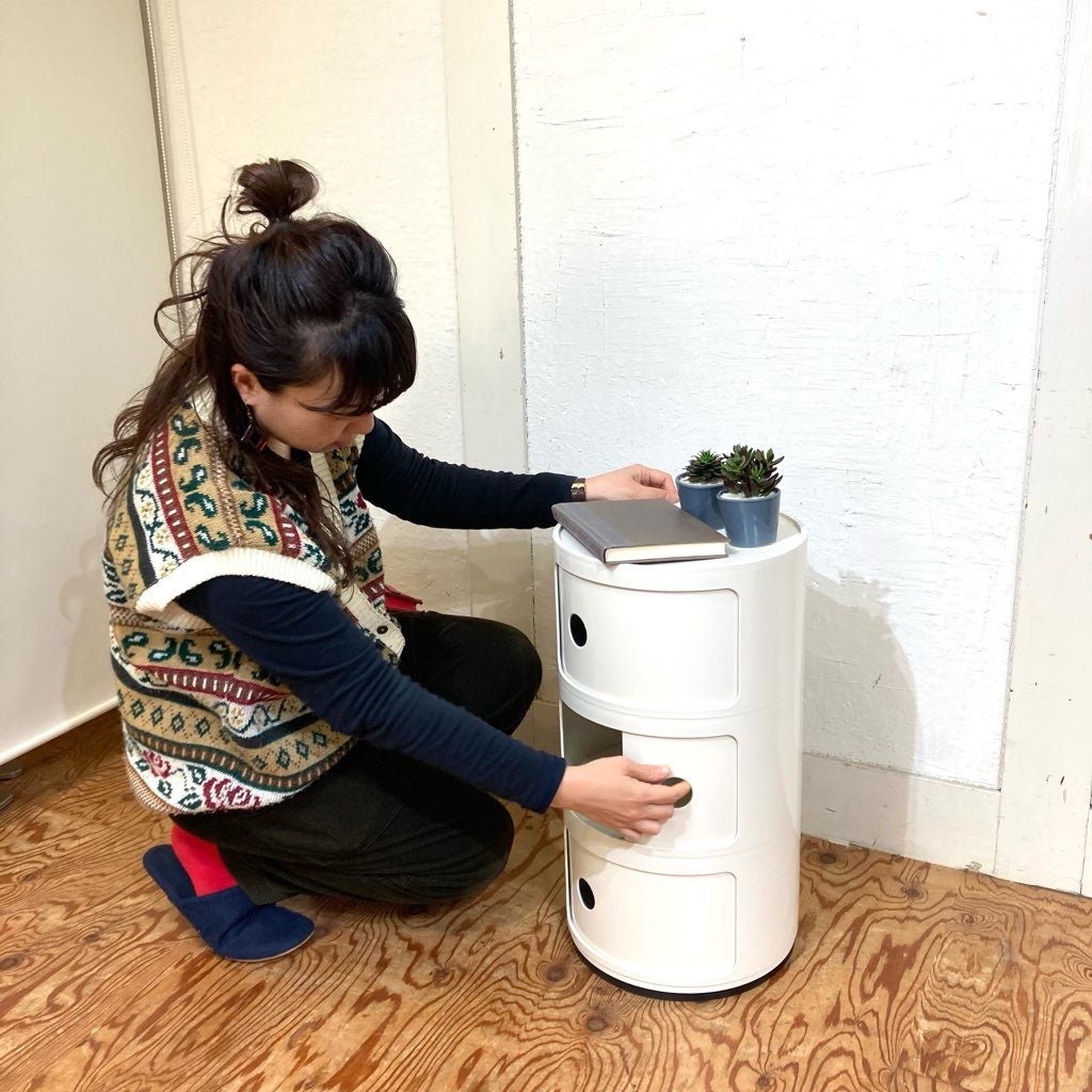 カルテル / Kartell コンポ二ビリ3 ラウンドエレメント 3段 ホワイト イタリア製 中古
