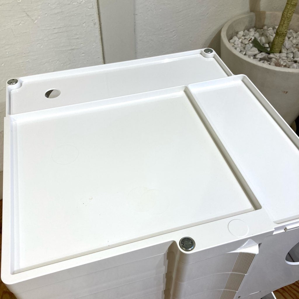 B-LINE ボビーワゴン 3段5トレイ ホワイト ジョエ・コロンボ デザイナーズキャビネット中古