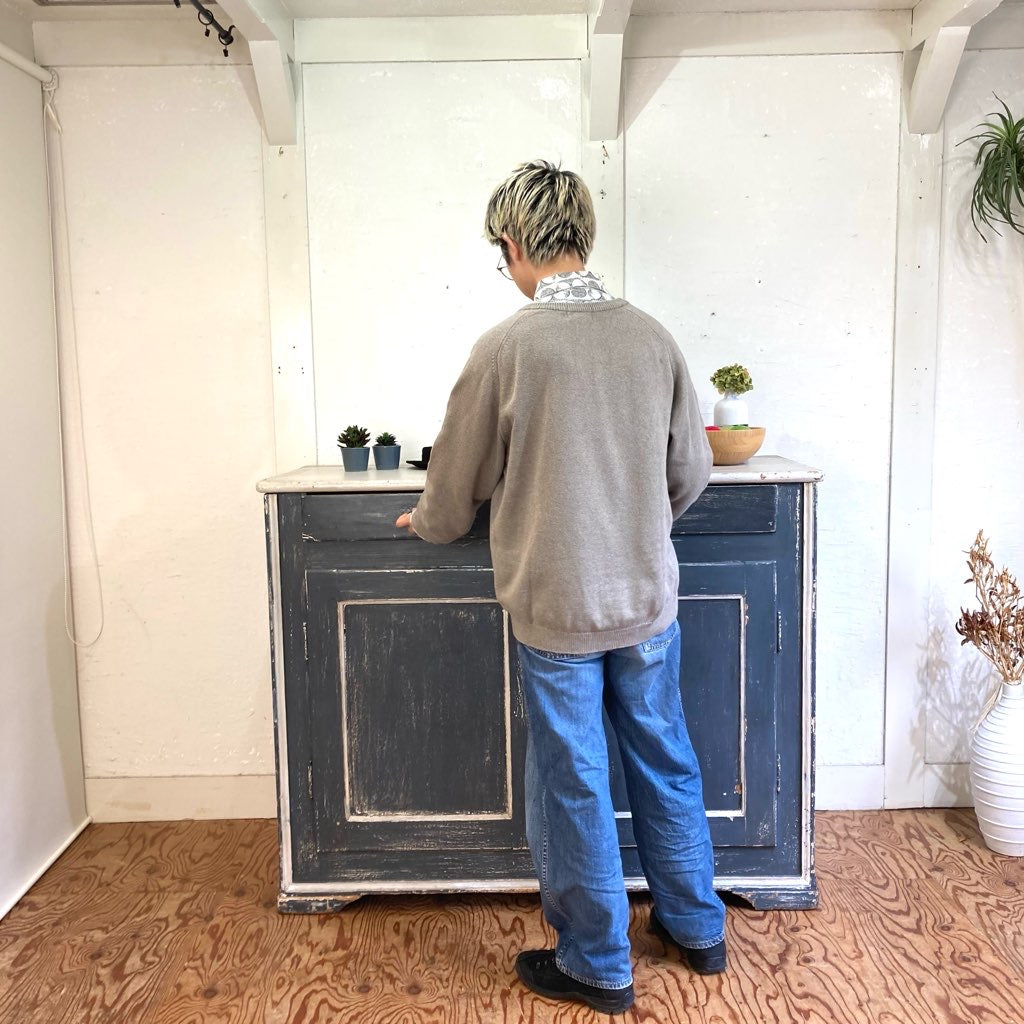 大きなペイントバッフェ シャビー 英国 アンティーク