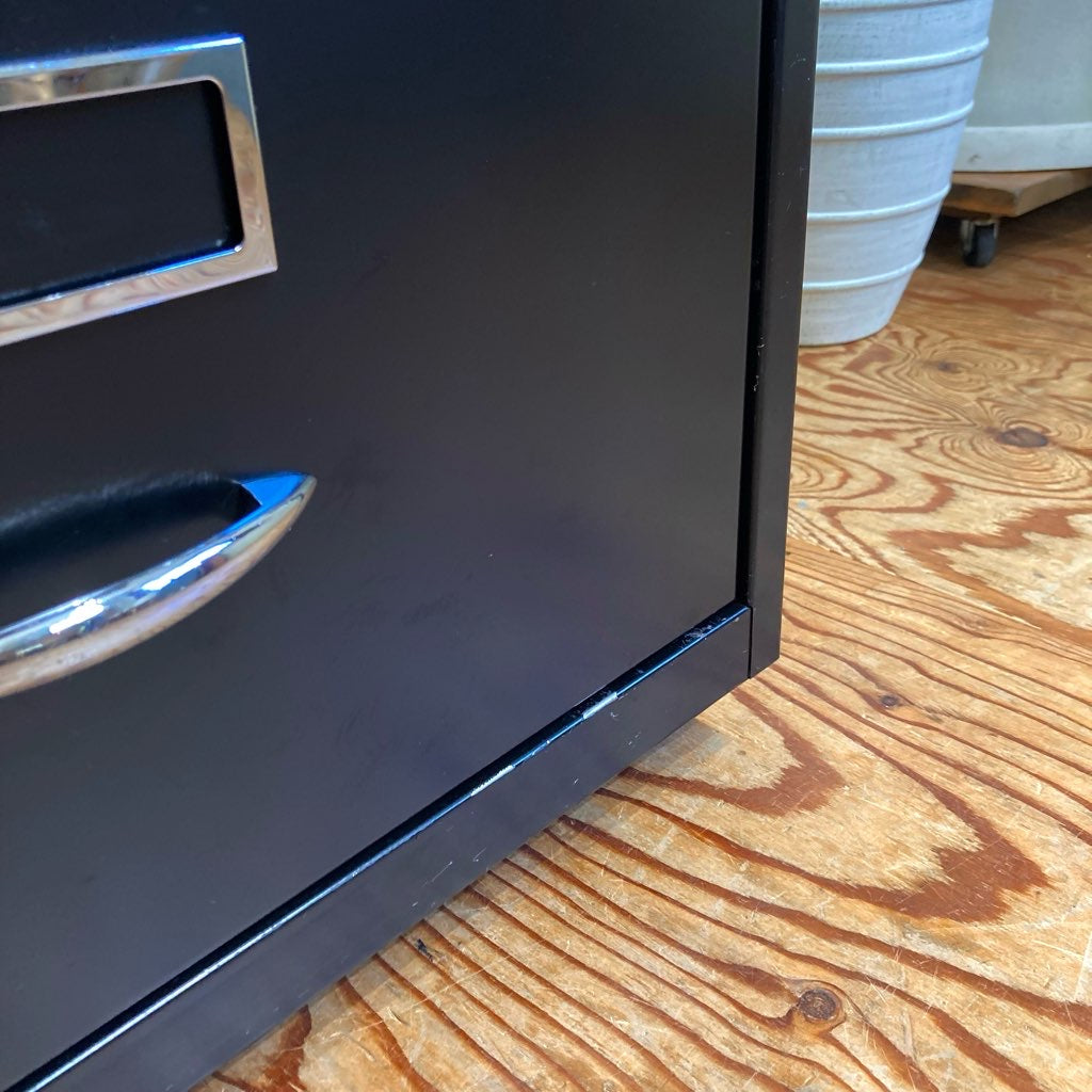 ビスレー / BISLEY 両袖デスク キャビネット 4段& 2段&木天板3点 デスクセット イギリス 中古