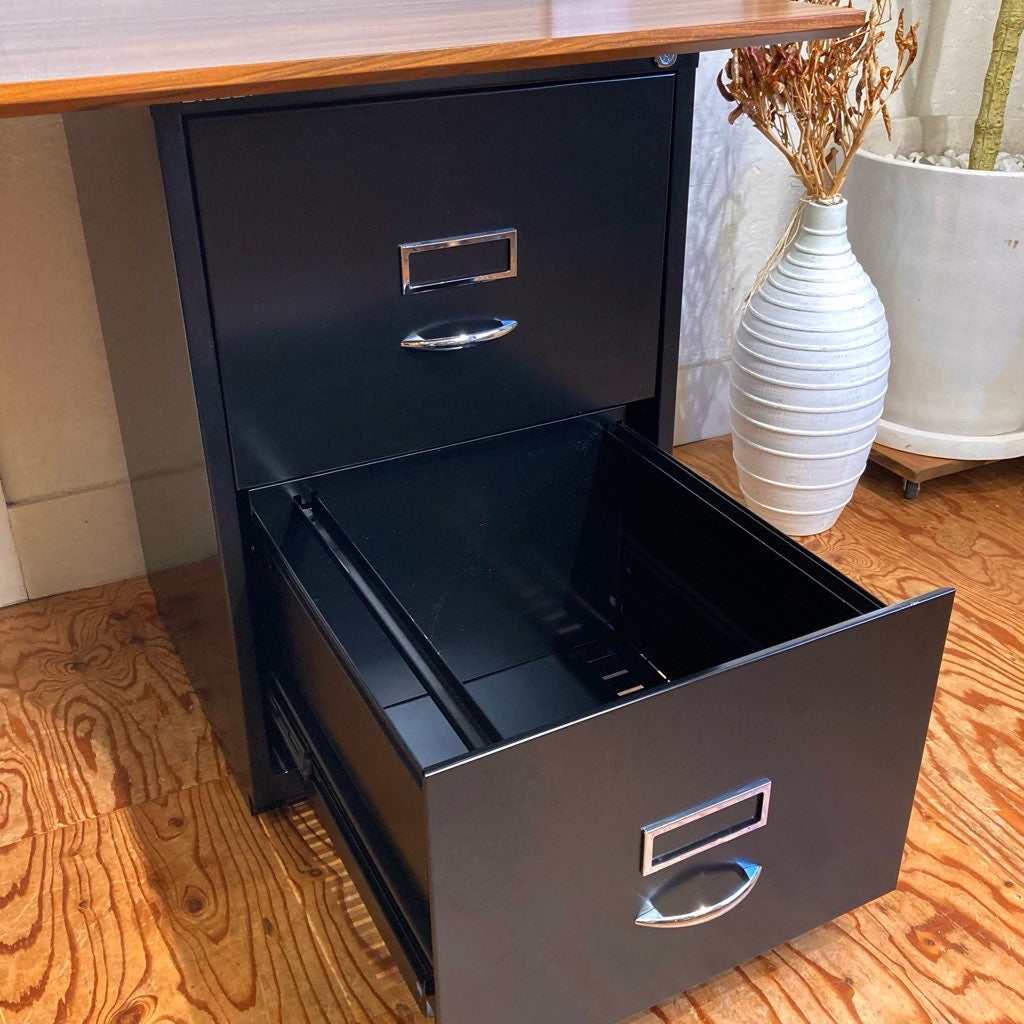 ビスレー / BISLEY 両袖デスク キャビネット 4段& 2段&木天板3点 デスクセット イギリス 中古