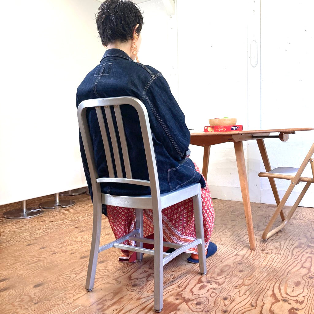 エメコ / EMECO 1006ネイビーチェア / 1006NAVY CHAIR シルバーチェア  中古