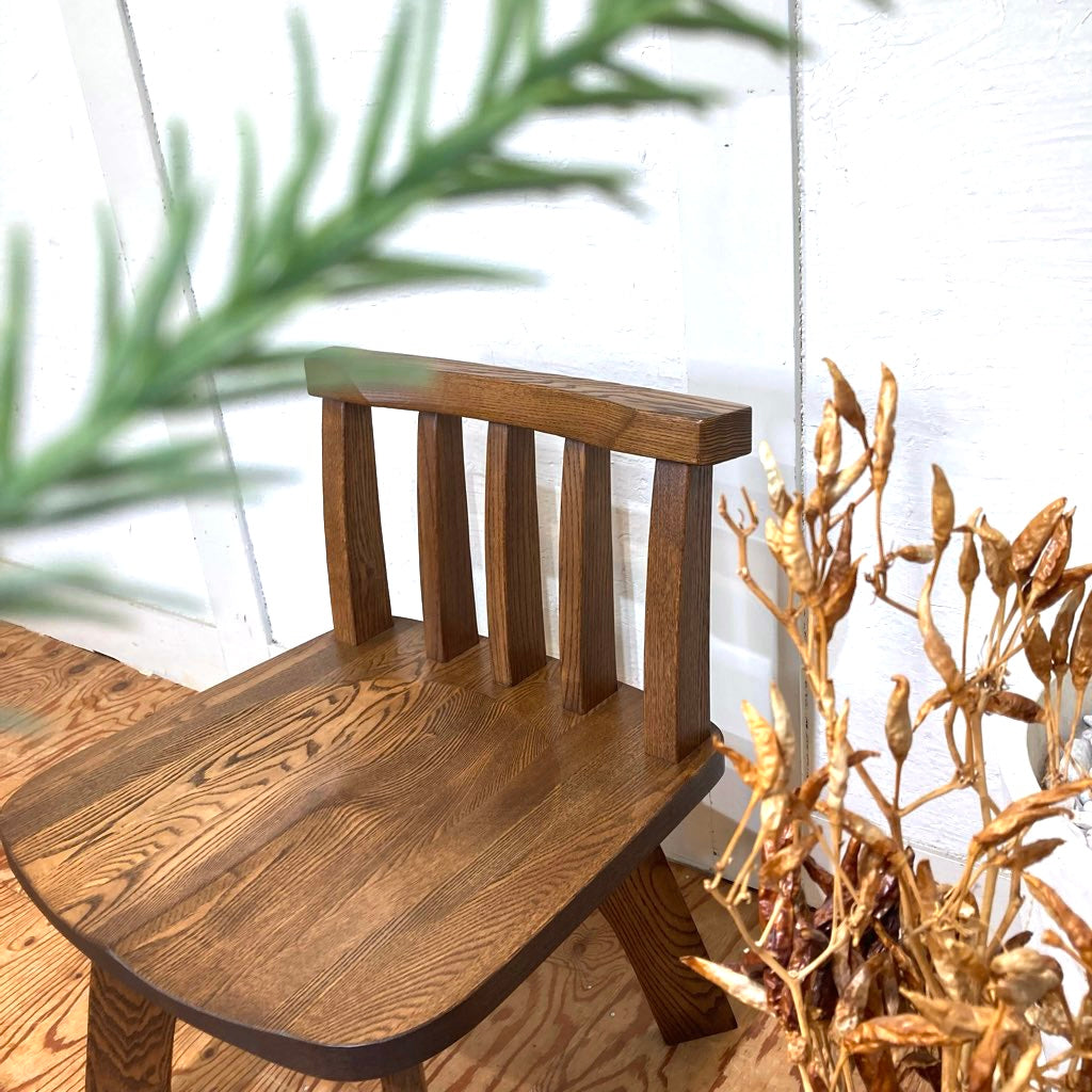 セン無垢材 回転式 ダイニングチェア 中古