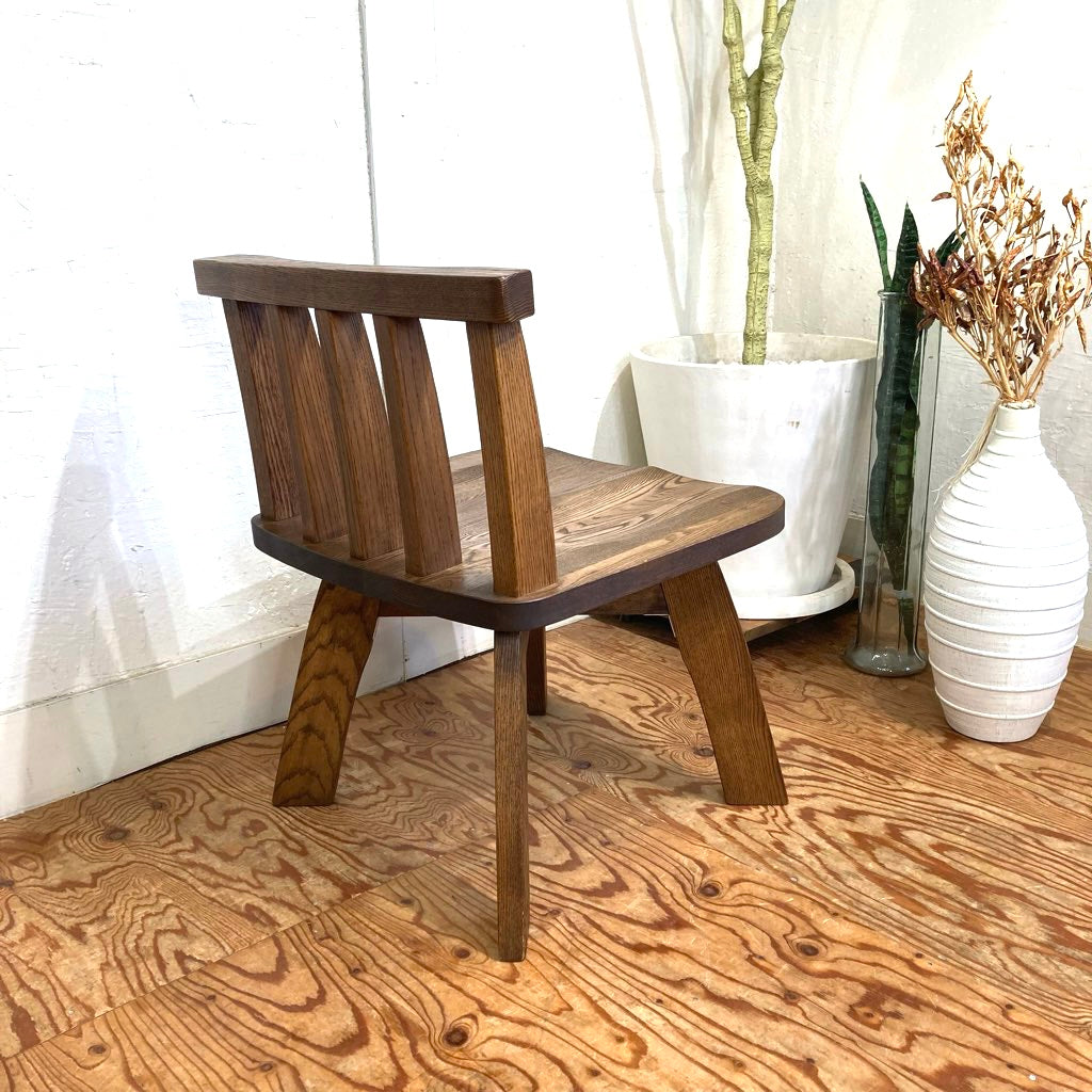 セン無垢材 回転式 ダイニングチェア 中古