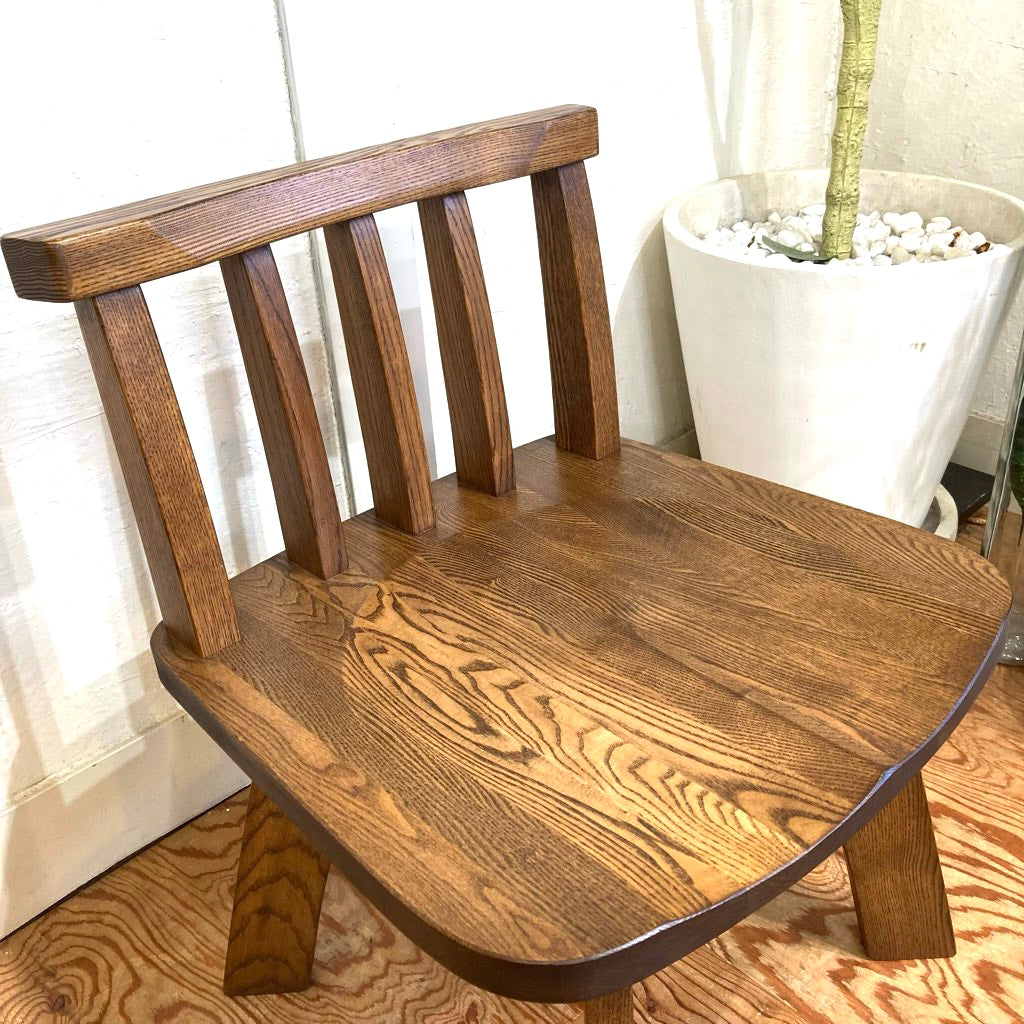 セン無垢材 回転式 ダイニングチェア 中古