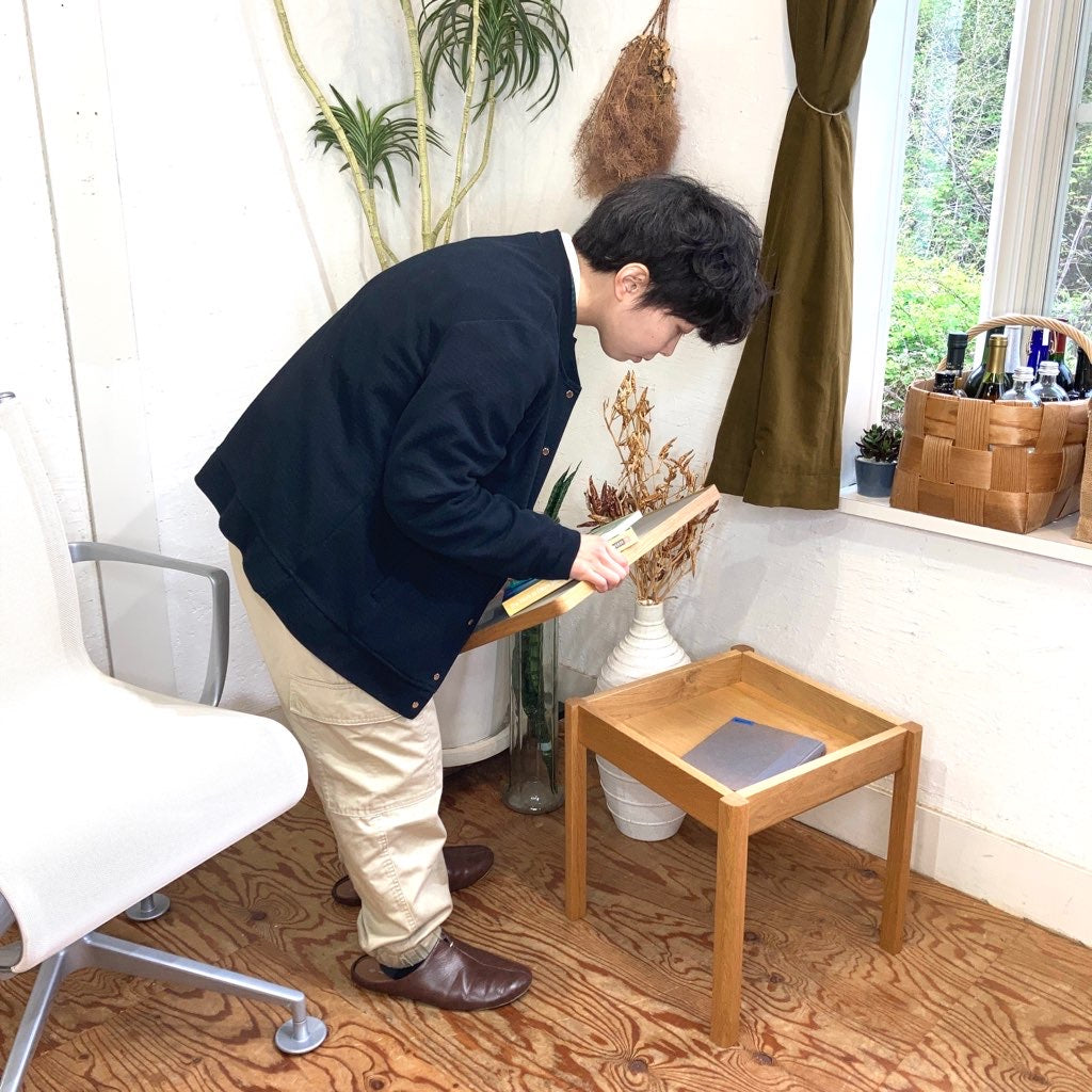 立野木材工芸 / Tateno.Wood.Art はたらくサイドテーブル シングル オーク材 中古