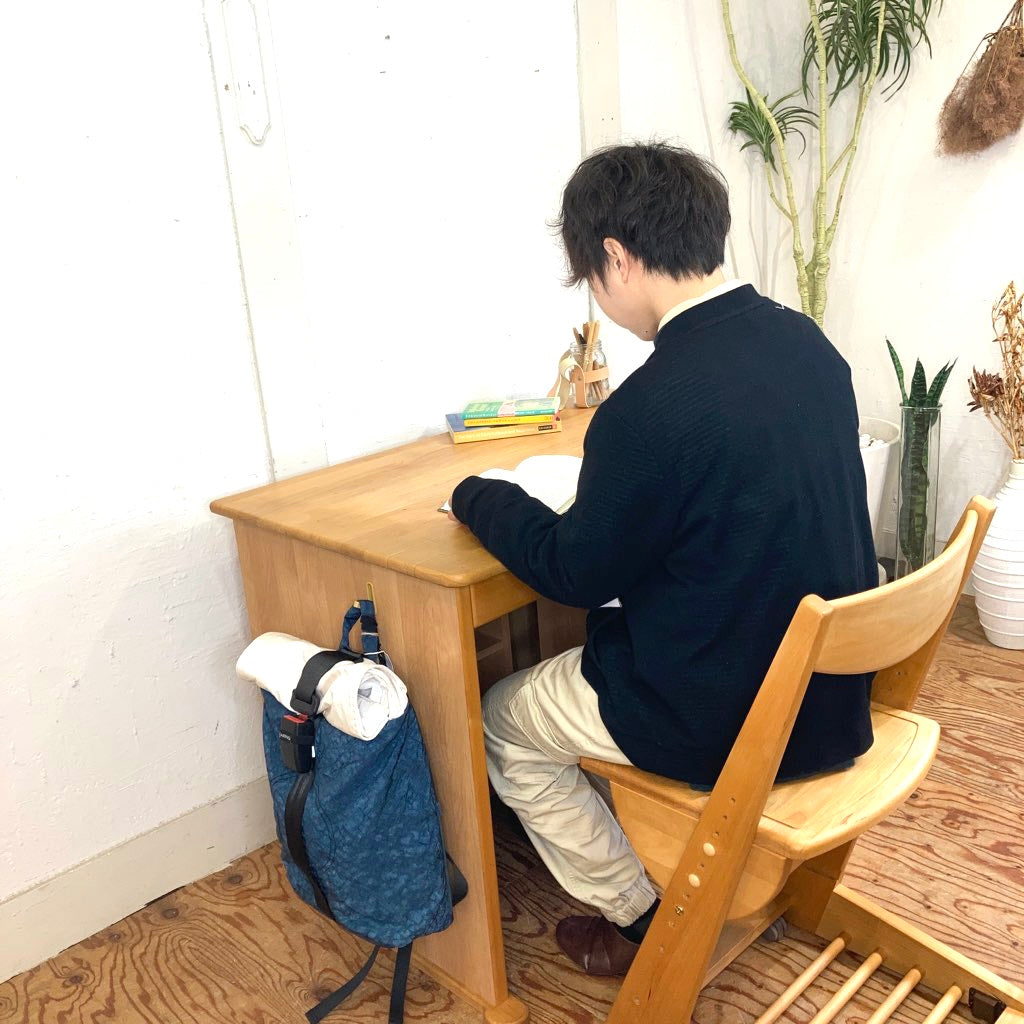 堀田木工 hotta woody ダック / DUCK デスク ワゴン チェア 3点セット 勉強机 中古