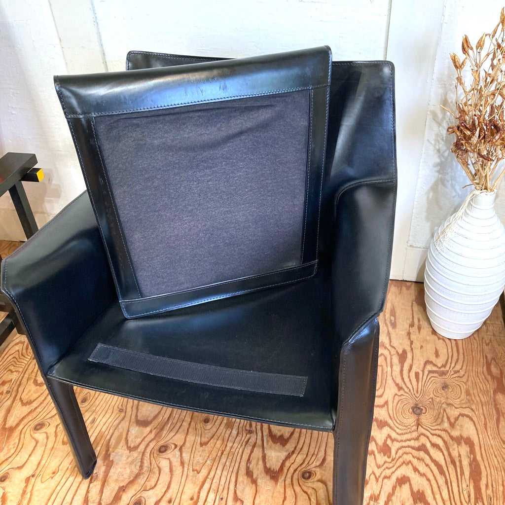 カッシーナ / Cassina キャブ / CAB ラウンジ アームチェア 414 マリオ・ベリーニ キャブチェア 中古