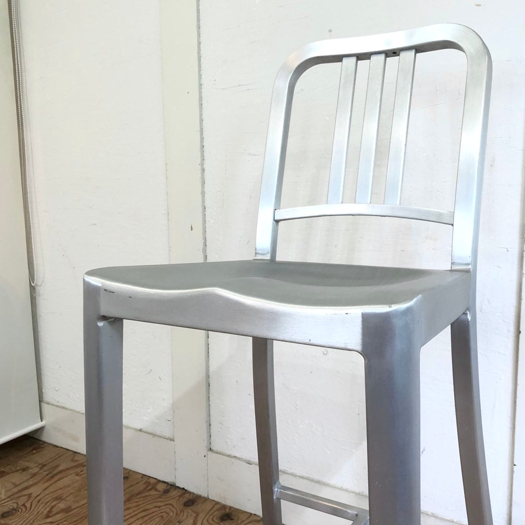 エメコ / EMECO ネイビー バースツール / NAVY BARSTOOL エメコチェア ハイスツール 中古