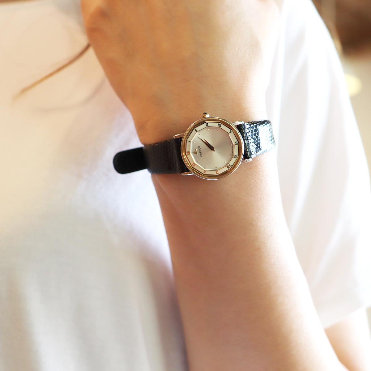 セイコー / SEIKO クレドール / CREDOR ホワイトローマン 【3】 レディース アンティーク腕時計 中古