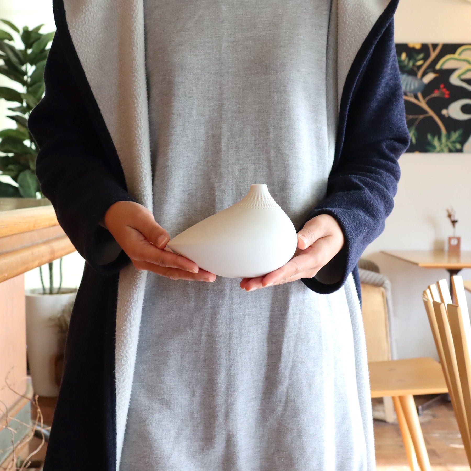 ローゼンタール/Rosenthal ポロ/POLLO white フラワーベース  一輪挿し 中古