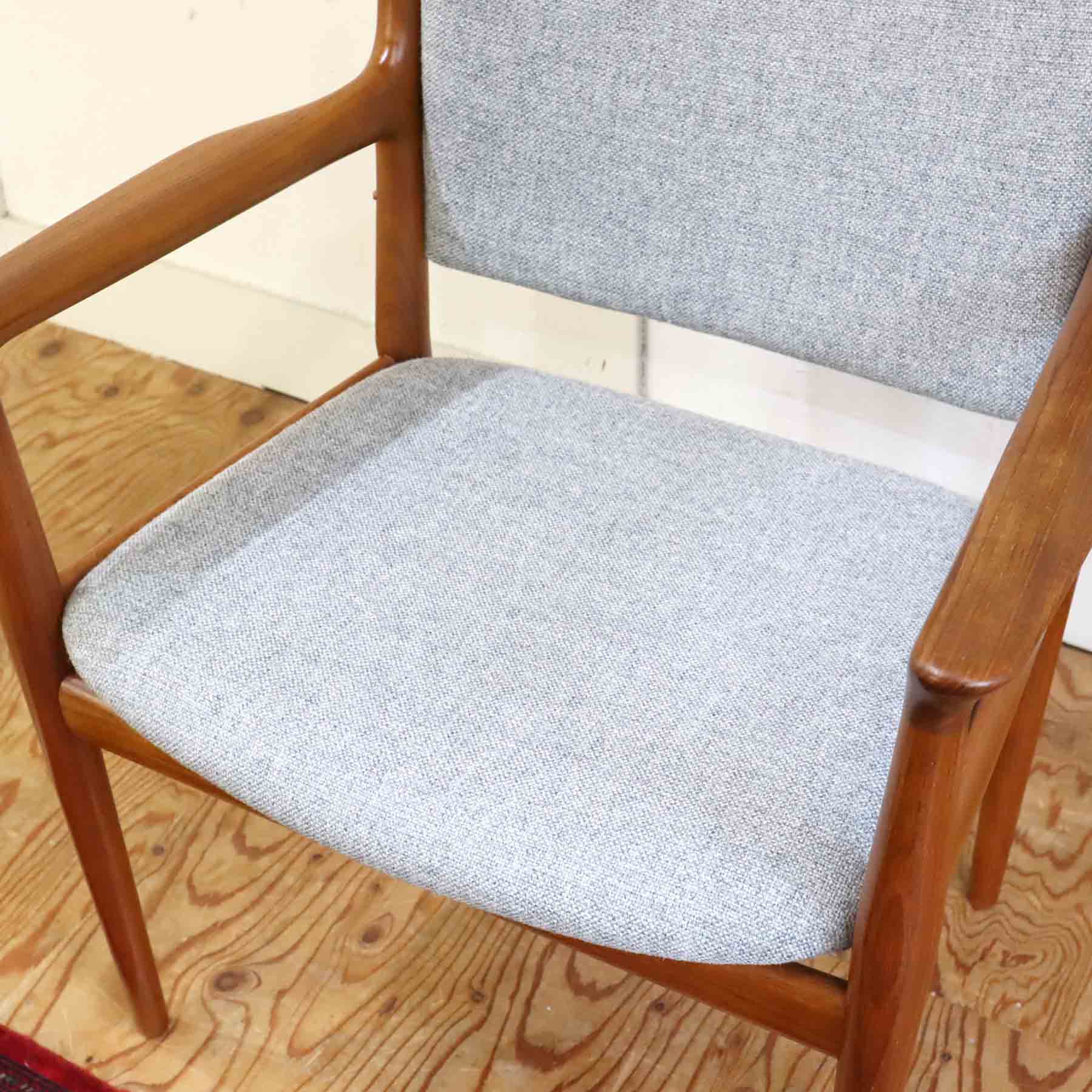 ヨハネスハンセン JH513チェア ハンスJウェグナー ヴィンテージ イージーチェア チーク材 北欧デンマーク 希少